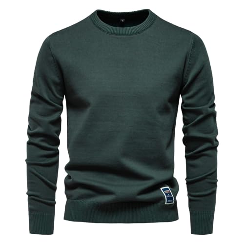 Generisch Herren Pullover mit Rundhals-Ausschnitt/V-Ausschnitt Strickpullover Feinstrick Winterpullover Sweater Männer 2025 (11,L) von Generisch