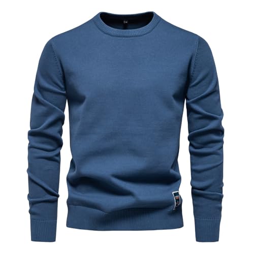 Generisch Herren Pullover mit Rundhals-Ausschnitt/V-Ausschnitt Strickpullover Feinstrick Winterpullover Sweater Männer 2025 (14,XXL) von Generisch