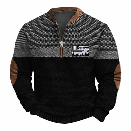 Generisch Herren Rollkragenpullover Zip Pullover Strickpullover Winterpullover Turtleneck Sweater Pulli Herren Sweatshirt Ohne Kapuze Herrenpullover Langarm Rot Strickpullover Herren von Generisch
