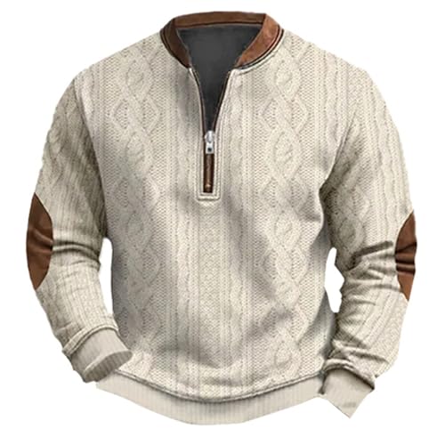 Generisch Herren Rollkragenpullover Zip Pullover Strickpullover Winterpullover Turtleneck Sweater Pulli Sweatjacke Herren Schwarz Jogging Jacke Herren Leicht Herren Sweatshirts von Generisch