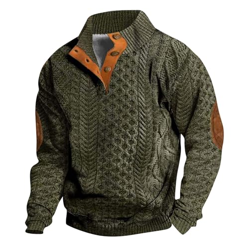 Generisch Herren Rundhals Pullover Strickpullover Feinstrick Sweater Männer Business Pullover Basic Knitted Sweatshirt Winterjacke Herren XL Strickpullover Herren Herrenpullover Langarm v Ausschnitt von Generisch