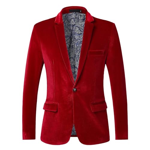 Generisch Herren Sakko Blazer Freizet Leichte Sport Anzugjacke 2 Knöpfe Regular Fit Hochzeit Sakko Tweed Sakko Herren Herren Sakko Blazer Sportlich Slim Fit Modern Sportsakko Herren Grau von Generisch