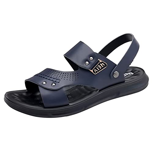 Generisch Herren Sandalen Sport Freizeit Sommer Outdoor Wandern Tanga Pantoffeln Schuhwerk Flip Flops Strand Schuhe für Aktivität (Blue, 39) von Generisch