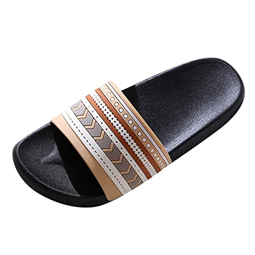 Generisch Herren Schuhe 720 Flacher Dicker Rutschfester Slip On Open Toe atmungsaktiv und bequem Business Schuhe Herren 43 (Khaki, 45) von Generisch
