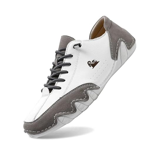 Generisch Herren Schuhe Paar Herren Frühling Sommer rutschfeste Wanderschuhe Mode leichte Schuhe für mittlere ältere Menschen Herren 80 Sneaker Schwarz (Grey, 43) von Generisch
