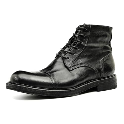 Generisch Herren Soft Echtleder Retro Stiefel High Top Schnürschuhe Handgefertigt Formelle Lässige Stiefeletten,Schwarz,38 Generisch Herren Soft Echtleder Retro Stiefel High Top Schnürschuhe Handgefertigt Formelle Lässige Stiefeletten,Schwarz,38 von Generisch