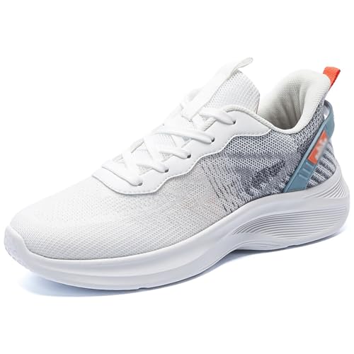 Generisch Herren Sommer Mesh Atmungsaktive Sportschuhe Modische Laufschuhe (Grey, 48) von Generisch