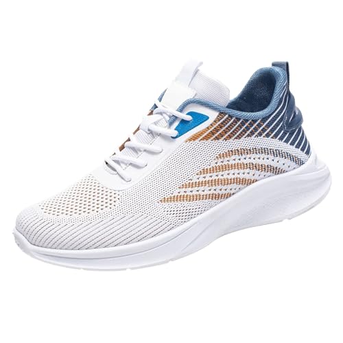 Generisch Herren Sommer Sneaker Mesh Atmungsaktiv, Portschuhe Herren Freizeitschuhe Laufschuhe Weich Leicht Turnschuhe Weichen Sohle Orthopädische Casual Joggingschuhe Bequeme Schnürer Walkingschuhe von Generisch