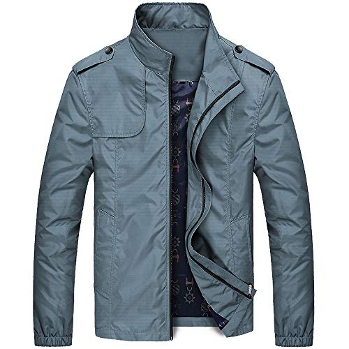 Generisch Herren Sommerjacke Outdoor Sportjacke Einfach Windjacke Leichte Freizeit Übergangsjacke Langarm Sommer Bomberjacke Blouson Jacke Einfach Windjacke Blouson Jacke Freizeitjacke Jacke von Generisch