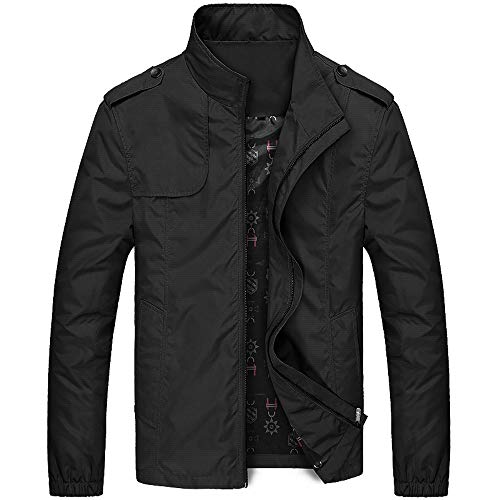 Generisch Herren Sommerjacke Outdoor Sportjacke Einfach Windjacke Leichte Freizeit Übergangsjacke Langarm Sommer Bomberjacke Blouson Jacke Einfach Windjacke Blouson Jacke Freizeitjacke Jacke von Generisch