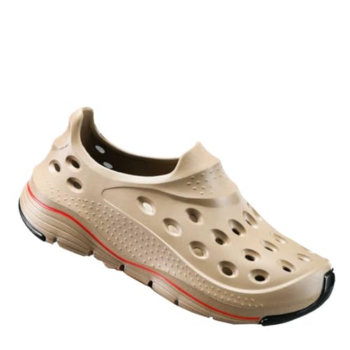 Generisch Herren Sport fahren Hausschuhe mit dicker Sohle Anti Rutsch und geruchsbeständig große Größe Baotou Wandern watten Strand Outdoor Sandalen (Khaki,41) von Generisch