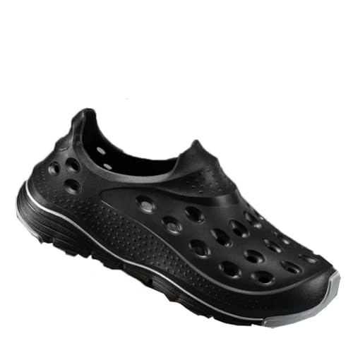 Generisch Herren Sport fahren Hausschuhe mit dicker Sohle Anti Rutsch und geruchsbeständig große Größe Baotou Wandern watten Strand Outdoor Sandalen (schwarz,45) von Generisch