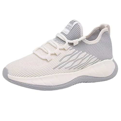 Generisch Herren Sportschuhe Mesh Atmungsaktive Schuhe,Freizeitschuhe Wasserdicht Schuhe for Herren,Lässige Einfarbige rutschfeste Plateau,Laufen Leichte Fly Woven Sneaker von Generisch