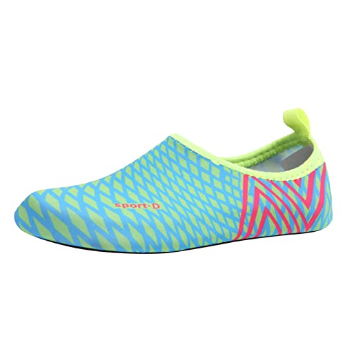 Generisch Herren Sportschuhe Outdoor Sportschuhe Strandschuhe Atmungsaktive Schnelltrocknende Schwimmschuhe Weiche und leichte Tauchschuhe Fahrschuhe Schuhe Herren Business Slipper (Light Blue, 45) von Generisch