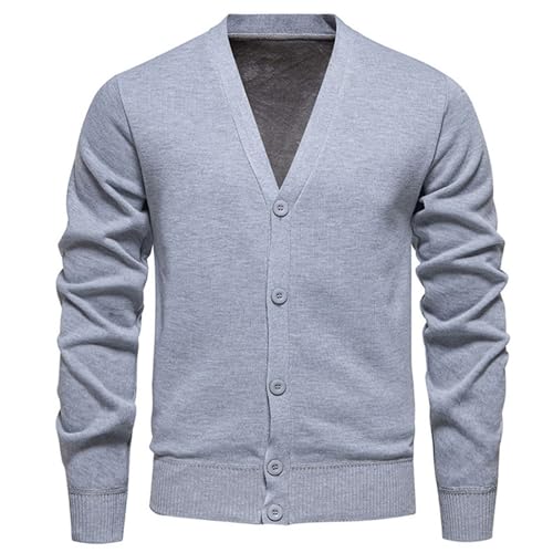 Generisch Herren Strickjacke Mit Knöpfen, Übergangsjacke Cardigan V-Ausschnitt Strickpullover Leichter Große Größen Sweatjacke Einfarbig Schlicht Arbeitsjacke Alltag Vielseitiger Sportjacke Generisch Herren Strickjacke Mit Knöpfen, Übergangsjacke Cardigan V-Ausschnitt Strickpullover Leichter Große Größen Sweatjacke Einfarbig Schlicht Arbeitsjacke Alltag Vielseitiger Sportjacke von Generisch