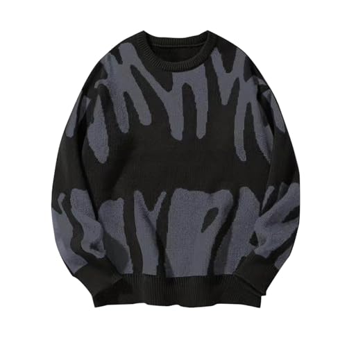 Generisch Herren Strickpullover Vintage Slouchy Locker Mode Pullover Männer Strickpulli Winter Herrenpullover Langarm Rundhals Winterpullover Knit Sweater Jumper Warm Pulli Generisch Herren Strickpullover Vintage Slouchy Locker Mode Pullover Männer Strickpulli Winter Herrenpullover Langarm Rundhals Winterpullover Knit Sweater Jumper Warm Pulli von Generisch