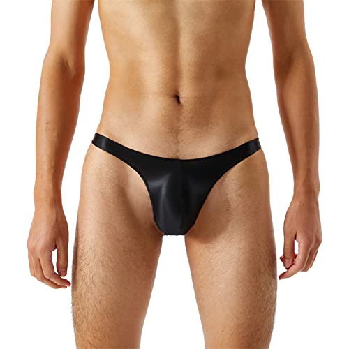 Generisch Herren String Badehose Sexy Badeslip Kurz Eng Mini Slip Schwimmhose Low Waist Thongs Eifarbige Trunks Sommer Bademode High Stretch Leichet Badestring Dünn T Back Erotik Bikini von Generisch