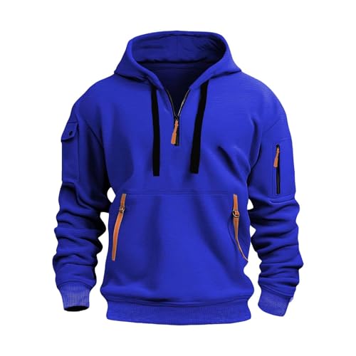 Generisch Herren Sweatjacke Hoodie Kapuzenjacke mit Reißverschluss Oversized Sweatshirt Kapuzenpullover Sportjacke Outdoorjacke Kapuzenjacke Herren Winter Strickjacke Herren Schwarz Kapuze von Generisch