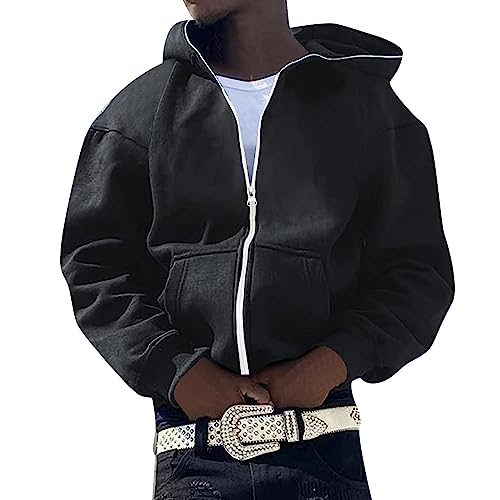 Generisch Herren Sweatjacke Kapuzenpullover Herrenjacke Fleece-Kapuzenpulli Hoodie Kapuzenjacke Herren-Bekleidung Track Jacket Sweatjacke Kapuzenpullover Für Winter Sommer von Generisch