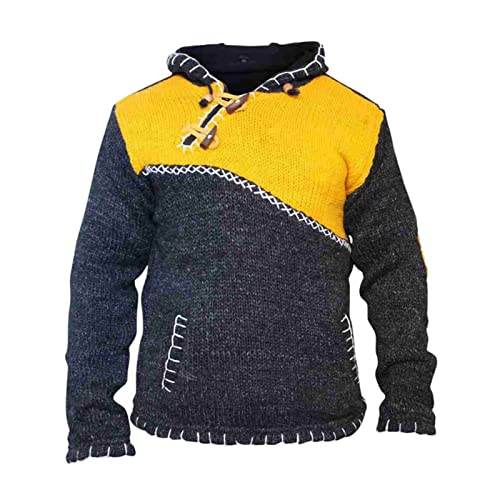 Generisch Herren Sweatshirt Mit Reißverschluss Ohne Kapuze - Herren Pullover Dünn Vintage Arbeitspullover Freizeit Outdoor Sweatjacke Baggy Pulli Elegant Sweater Cool Streetwear Print Oberteile von Generisch