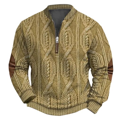 Generisch Herren Sweatshirt Sweat Crewneck, Pullover mit Breiten Rippbündchen in vielen Farben Sweatshirt Herren Lang Kragen Pullover Herren Jogginganzug Herren Baumwolle von Generisch