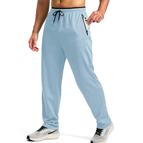 Generisch Herren Trainingshose Jogginghose Mesh Fußball Fitness Schnell Trocknende Hose Polyester Breit Jogginghose Jogger von Generisch