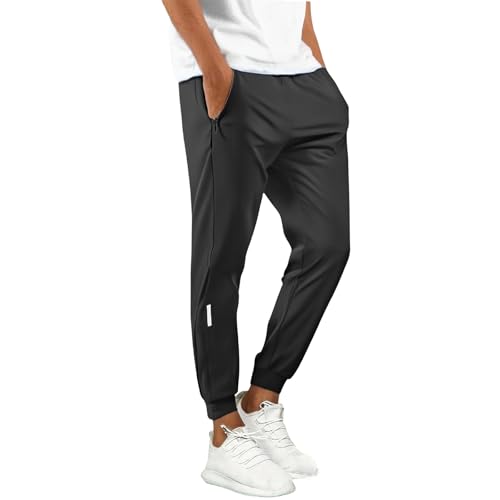 Generisch Herren Trainingshose Sommer Dünne Lang Dehnbare Jogginghose Stretch Sweathose Leicht Atmungsaktiv Trainingshose Schnelltrocknend Ultra-Hohe Dehnbarkeit Fitness Gym Hose Bodybuilding von Generisch