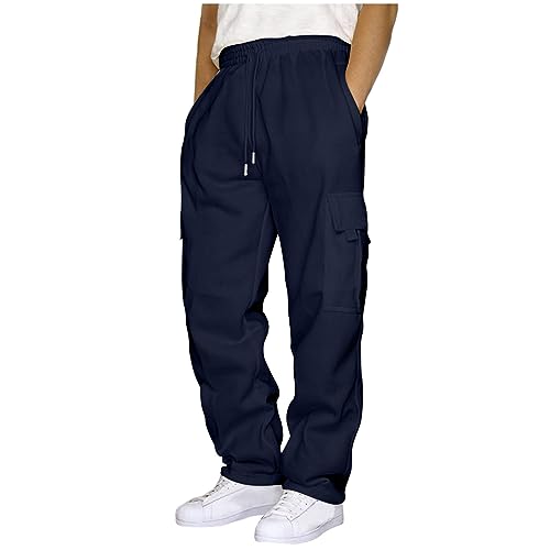 Generisch Herren Trainingshose lang Thermo Jogginghose Herren Winter sportkleidung Mann präsentationshose Herren rote Hose Herren breite Hosen Sporthosen Herren The Deal von Generisch
