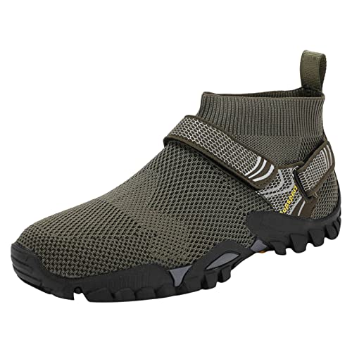Generisch Herren Trekkingstiefel，Leicht Bequeme Walkingschuhe，Ultralight Sportschuhe，Anti-Rutsch Wanderstiefel，Weichen Sohlen Bergschuhe，Rutschfest Abriebfest Walkingschuhe，FüR Camping, Wandern von Generisch