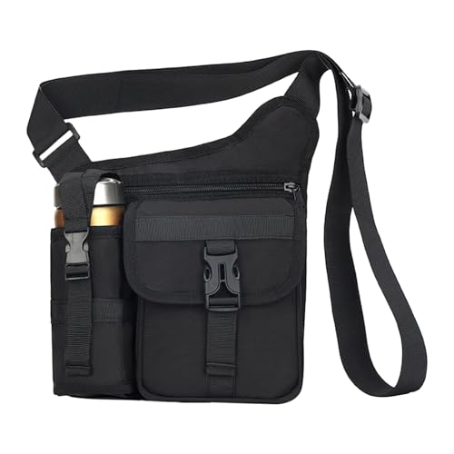 Generisch Herren Umhängetasche | Schulter Brustbeutel Reisetasche,Wasserdichte Rucksack Flaschenhalter Für Arbeit Schule Fitness Radfahren Wandern Camping Outdoor von Generisch