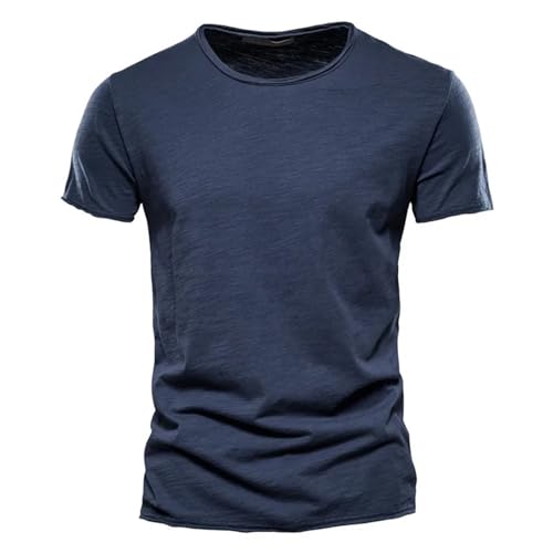Generisch Herren Uni T-Shirt mit extra tiefem V-Ausschnitt Slimfit deep V-Neck Stretch dehnbar Basic Shirt T Shirt Herren V Ausschnitt Weiss Lower East Herren T-Shirt Tshirt Oversize Herren von Generisch