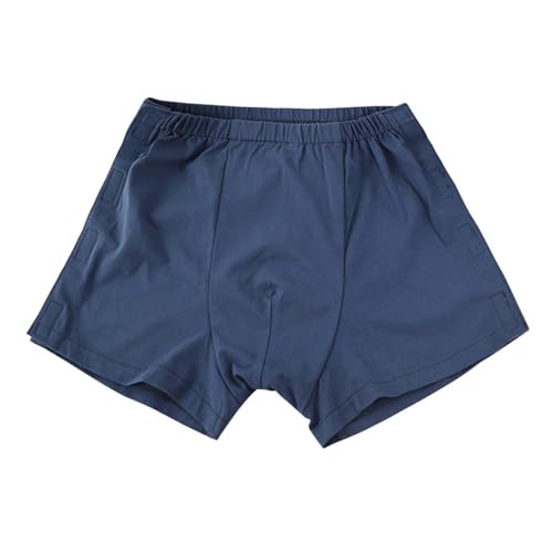 Generisch Herren Unterhosen UnterwäSche Herren UnterwäSche Postoperative Reha Shorts Leicht Pflege BettläGerige Patienten Atmungsaktiv Bequem Rehabilitation Unterhosen Männer (Blue, L) von Generisch