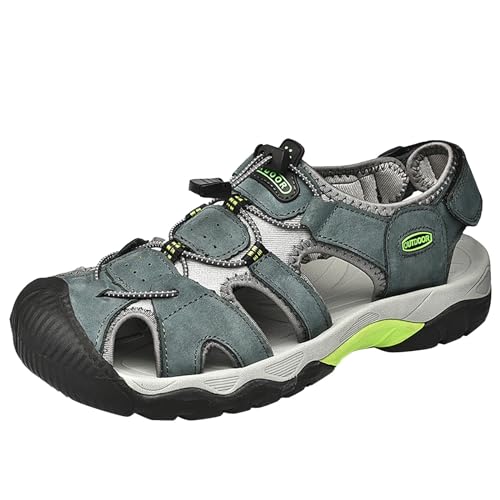 Generisch Herren Wandersandalen Rutschfeste Wandersandalen Trekkingsandalen Closed Toe Sandalen Bequeme AusgehöHlte Wanderschuhe Outdoor Fischersandalen Sommer Wasser Strandschuhe Freizeitschuhe von Generisch
