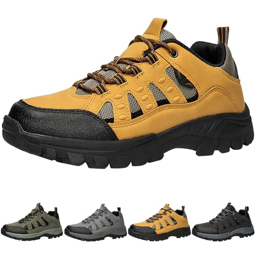 Generisch Herren Wanderschuhe wasserdichte Trail Running Trekkingschuhe rutschfeste VerschleißFeste StraßEnlaufschuhe Outdoorschuhe FüR Wandern Camping Schlupfschuhe Sicherheitsschuhe Arbeitsschuhe von Generisch
