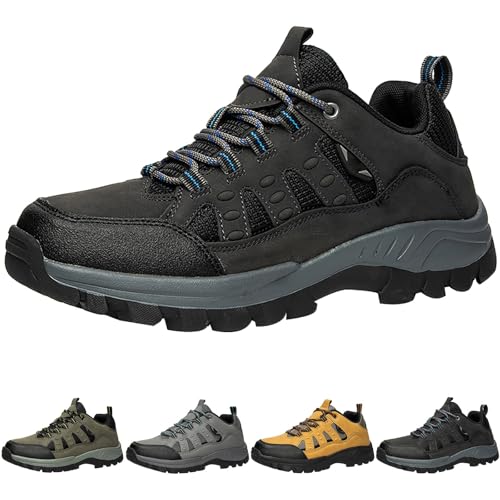 Generisch Herren Wanderschuhe wasserdichte Trail Running Trekkingschuhe rutschfeste VerschleißFeste StraßEnlaufschuhe Outdoorschuhe FüR Wandern Camping Schlupfschuhe Sicherheitsschuhe Arbeitsschuhe von Generisch