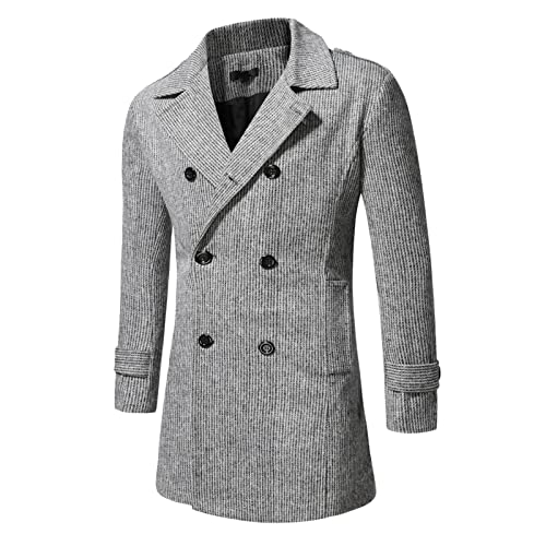 Generisch Herren Warme Wolle Coat Wintermantel Jacke Herrenmantel Wollmantel Thermojacke Herren Beheizbare Jacke Herren von Generisch