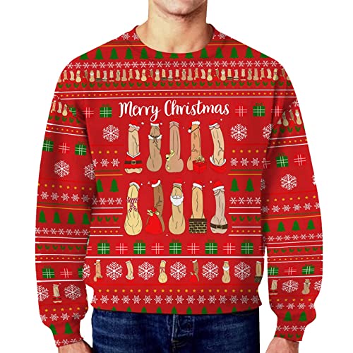 Generisch Herren Weihnachtspullover Lustig Strickpullover mit Rundhals Sweat Oberteile Männer Party Style Loose weihnachtspulli Strick Oversized Langarmshirt Xmas Pulli Winter Sweatshirt Pullover Generisch Herren Weihnachtspullover Lustig Strickpullover mit Rundhals Sweat Oberteile Männer Party Style Loose weihnachtspulli Strick Oversized Langarmshirt Xmas Pulli Winter Sweatshirt Pullover von Generisch