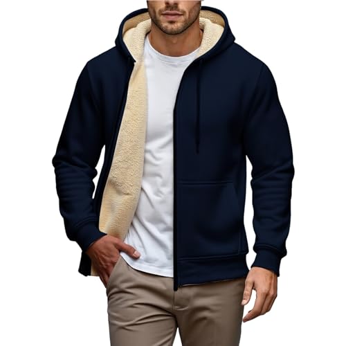 Generisch Herren Winterjacke Warm Fleecejacke Winter Sweatjacke mit Kapuze Einfarbig Übergangsjacke Große Größen Kapuzenpullover mit Taschen Herren Lässige Wintermantel ReißVerschluss Plüschjacke Generisch Herren Winterjacke Warm Fleecejacke Winter Sweatjacke mit Kapuze Einfarbig Übergangsjacke Große Größen Kapuzenpullover mit Taschen Herren Lässige Wintermantel ReißVerschluss Plüschjacke von Generisch