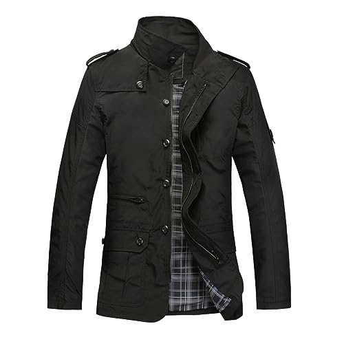Generisch Herren Winter Wasserdichte Winddichte Winterjacke Warme Fleece-Futter Ski Regenmantel mit Kapuze Winterjacke Schwarz Herren White Jacket Men Generisch Herren Winter Wasserdichte Winddichte Winterjacke Warme Fleece-Futter Ski Regenmantel mit Kapuze Winterjacke Schwarz Herren White Jacket Men von Generisch