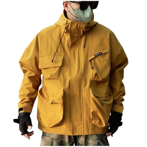 Generisch Herren Winterjacke Winddicht Windbreaker Mit Kapuze Und Kordelzug Einfarbig Cargojacke Mit Mehreren Taschen Outdoorjacke Wanderjacke Trainingsjacke Funktionsjacke Lässig Übergangsjacke Generisch Herren Winterjacke Winddicht Windbreaker Mit Kapuze Und Kordelzug Einfarbig Cargojacke Mit Mehreren Taschen Outdoorjacke Wanderjacke Trainingsjacke Funktionsjacke Lässig Übergangsjacke von Generisch