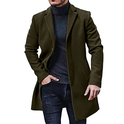 Generisch Herren Wintermantel Kurzmantel Winterjacke Mäntel Stehkragen/Reverskragen Winterjacke Herren Xl Business Mantel mit Stehkragen Herren Winter von Generisch