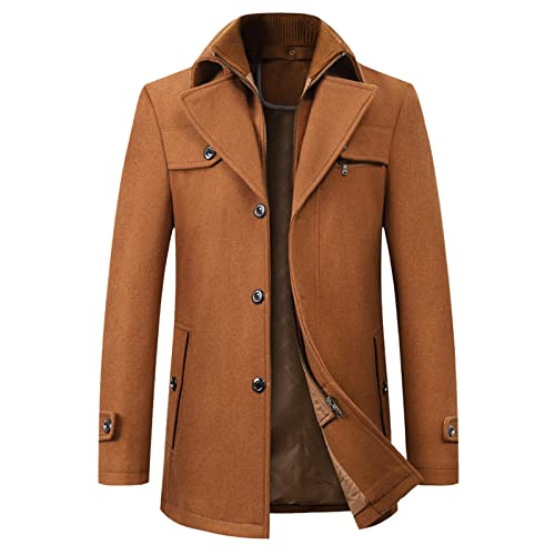 Generisch Herren Wintermantel Wolle Winter Kurzmantel Mittellang Wollmantel Kurz Winterjacke für Business Freizeit Jacken Parka Herren Mantel Lang Braun Generisch Herren Wintermantel Wolle Winter Kurzmantel Mittellang Wollmantel Kurz Winterjacke für Business Freizeit Jacken Parka Herren Mantel Lang Braun von Generisch