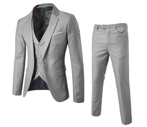 Generisch Herrenanzug 3 Teilig Einfarbig Übergröße Hochzeitsanzug Suits Basic Sommeranzug Komplett Slim Fit Leicht Sakko Hosenjacke Anzughosen Elegant Freizeitanzug Langarm Business Anzug Generisch Herrenanzug 3 Teilig Einfarbig Übergröße Hochzeitsanzug Suits Basic Sommeranzug Komplett Slim Fit Leicht Sakko Hosenjacke Anzughosen Elegant Freizeitanzug Langarm Business Anzug von Generisch