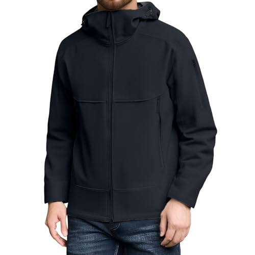 Generisch Herrenjacke Bomberjacken Übergangsjacke Blousonjacke Langarm Lässige Blouson Klassische Sportliche Strickjacke Herren Herbst Winter Atmungsaktiv Kapuzen Jacken von Generisch
