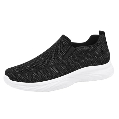 Generisch Herrenschuhe Alle Flache Sohlen Bequeme Lazy Slip On Paar Freizeitschuhe Flat Pedale Schuhe Herren (Black, 44) von Generisch