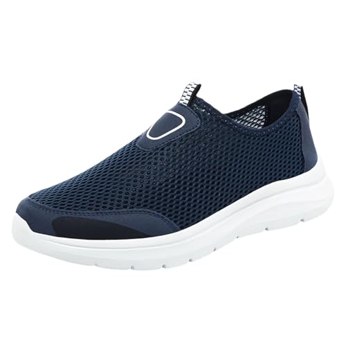 Generisch Herrenschuhe Mesh Atmungsaktive Wanderschuhe Bequeme Wanderschuhe Outdoor Reiseschuhe Mode Lässige Sportschuhe Leichtathletik Schuhe Herren (Dark Blue, 46) von Generisch
