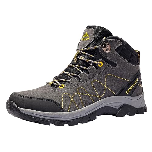 Generisch Herrenschuhe Paar Wanderschuhe Mode Dicke Sohle Outdoor Bergsteigen Turnschuhe Herren Schuhe Wasserdicht Wandern (Dark Gray, 40) von Generisch