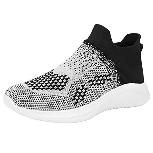 Generisch Herrenschuhe Schuhe Freizeitschuhe Slip On Atmungsaktive Mode Flache Freizeitschuhe Wanderschuhe Sneaker Herren Schwarz 41 (Beige, 43) von Generisch