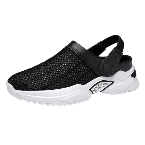 Generisch Herrenschuhe Soft Flat Hausschuhe Atmungsaktiv Leichte Wanderschuhe Mode Schuhe Herren Blau 46 (Black, 47) von Generisch