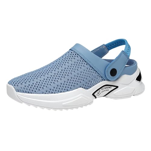 Generisch Herrenschuhe Soft Flat Hausschuhe Atmungsaktiv Leichte Wanderschuhe Mode Schuhe Herren Blau 46 (Blue, 47) von Generisch